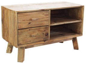 PINUS - comodino largo in pino riciclato