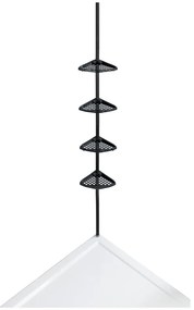 Mensola telescopica angolare nera per il bagno Opal - Allstar