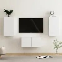 Set Mobile TV 3 pz Bianco in Truciolato 3078657