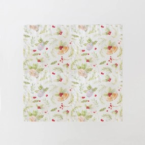 Set di 2 tovaglioli di lino natalizi Merry, 40 x 40 cm Christmas Print - Linen Tales