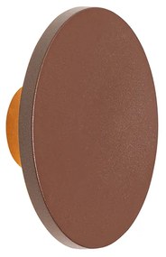 Lampada da parete moderna per esterni marrone ruggine con LED IP54 - Skyf