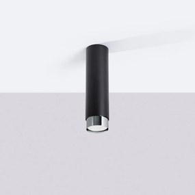 Plafoniera nera/argentata Crown – Sollux