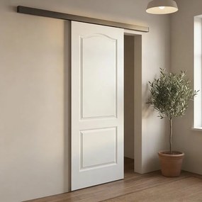 Porta scorrevole sinistra Ipanema in vetro bianco, L 88 x H 215 cm, con binario Meli