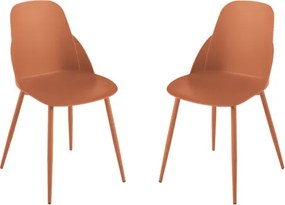 Sedia in polipropilene Ruggine con gambe in metallo - MILA 2 sedie