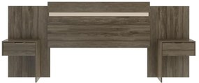 Testata allungabile con comodini - 140/160 cm - Marrone - PARATI