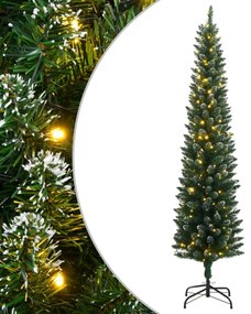 Albero Di Natale Artificiale Sottile Con 300 Led 180 Cm /