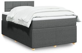 Giroletto A Molle Con Materasso Grigio Scuro 120x200 Cm Tessuto /