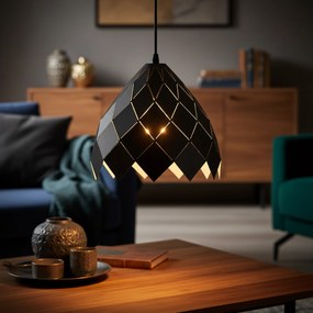 Lampada Da Soffitto Pensile Metallico Nero APP338-1CP