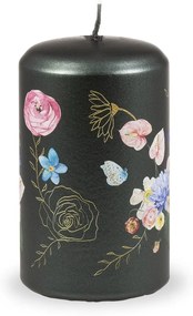 Candela verde scuro, tempo di combustione 40 h Flower Paradise - Unipar