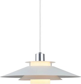 Halo Design 990792 - Lampadario a sospensione su cavo RIVOLI 1xE27/40W/230V Ø 40 cm bianco/cromo lucido