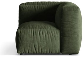 Parte divano componibile verde (con composizione variabile) con rivestimento in velluto Martina – Micadoni