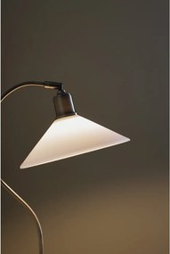 Lampada da tavolo bianca e color ottone con paralume in vetro (altezza totale 49 cm) Vela – Markslöjd