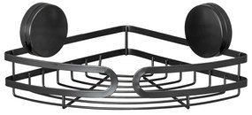 Mensola angolare nera per bagno Static-Loc® , larghezza 27 cm Pavia - Wenko
