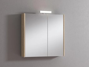 Pensile con luce Akira rovere nabucco L 71.5 x H 70 x P 15.5 cm