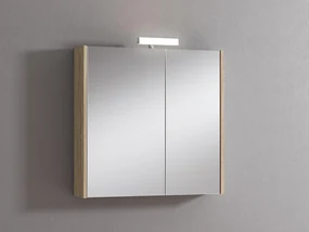 Pensile con luce Akira rovere nabucco L 71.5 x H 70 x P 15.5 cm