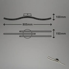 Brilo - Plafoniera LED LED/19W/230V 3000K nero