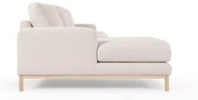 Kave Home - Divano Mihaela 3 posti con chaise longue sinistra in micro bouclÃ© bianco 264 cm