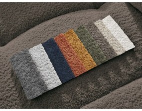 Divano angolare marrone allungabile/con contenitore (con penisola a sinistra/con chaise lounge) con rivestimento in bouclé Roxelane – Bobochic Paris