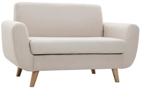 Divano scandinavo 2 posti beige e massello di hevea PURE