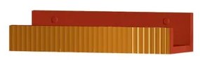 Mensola per bagno Niwa L 40 cm laccato opaco paprika con vetro senape
