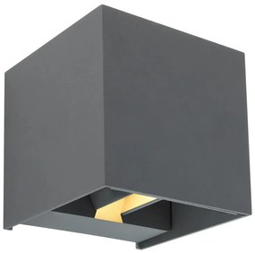 Applique LED moderno da esterno Honna nero IP54, luce bianco caldo 315 lumen, GLOBO