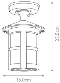 Elstead BL21A-BLACK - Lampadario da esterno fisso HEREFORD 1xE27/100W/230V IP43