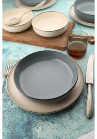 Set da tavola 16 pezzi beige/blu/porcellana