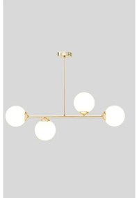 Lampadario a sospensione con supporto rigido FIRA 4xE27/60W/230V oro