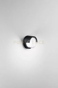 Fonte round applique da esterno 4000k 780lm 12w ip65 nero
