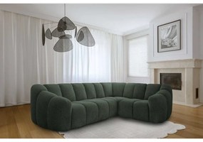 Divano angolare verde scuro (con penisola a destra/a L) Shell – Miuform