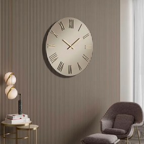 Orologio da parete rotondo D80 cm in cristallo Bronzo e numeri Oro - SEAN