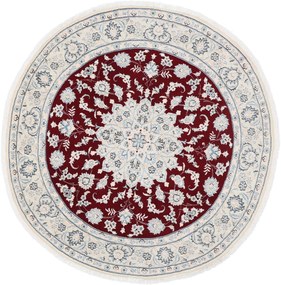 Nain Tappeto 200 x 200 Rosso (Iran) Annodato A Mano