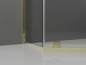 Mexen Exo-R cabina doccia pentagonale a battente 90 x 90 cm, trasparente, oro - 812-090-090-50-00