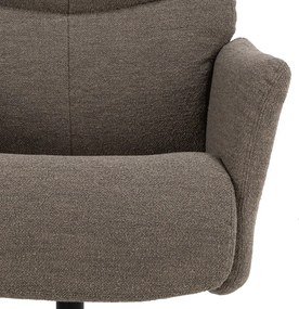 Poltrona relax grigio-marrone in tessuto bouclé London - Actona