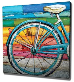 Pittura murale su tela Bike, 45 x 45 cm - Wallity