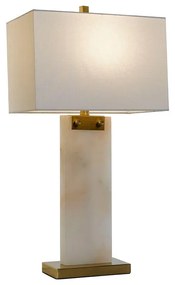 Lampada da tavolo DKD Home Decor Bianco Dorato Metallo Marmo 50 W 220 V 38 x 25 x 76 cm