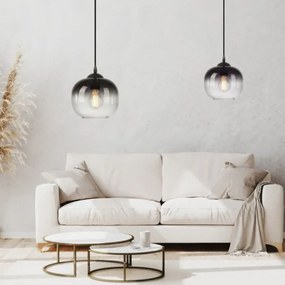 JUST LIGHT. 15420-18 - Lampadario a sospensione con filo ZEA 1xE27/25W/230V nero