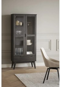 Vetrina marrone in rovere 82x185 cm Filippa - Rowico