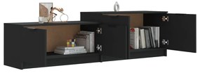 Mobile porta tv nero 158,5x36x45 cm in legno multistrato