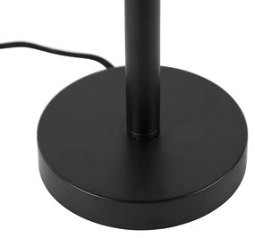 Lampada da tavolo classica nera con paralume nero 32 cm - Simplo