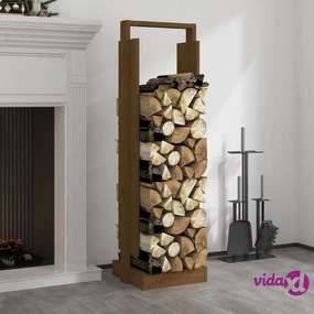 vidaXL Portalegna Miele 33,5x30x110 cm in Legno Massello di Pino
