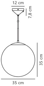 Nordlux - Lampadario a sospensione con filo GRANT 1xE27/25W/230V diametro 35 cm
