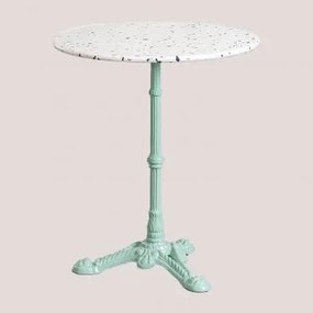 Tavolo Bar Rotondo In Terrazzo (ø60 Cm) Volutto Isola Del Paradiso Verde - Sklum