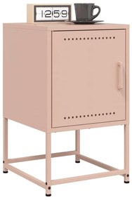 Comodini 2 Pz Rosa 36x39x60,5 Cm İn Acciaio /