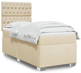 Giroletto A Molle Con Materasso Crema 90x190 Cm İn Tessuto /