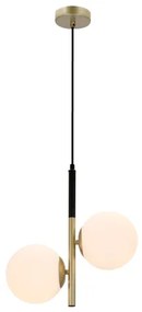 Lampadario a sospensione con filo DUO 2xE14/40W/230V oro/nero