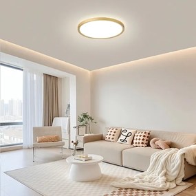 Brilagi - Lampada da bagno ULTRA SLIM LED/24W/230V diam. 42 cm dorata IP54