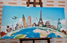 Stampa su tela – Giro del mondo
