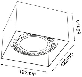 Brosline 1268 - Faretto CAGE 1xGU10/18W/230V bianco