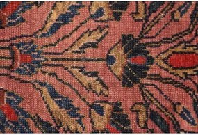 Antik Medaglione Floreale Rosso Antico Blu Scuro 165x195 Cm